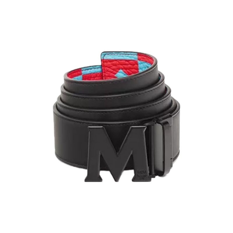 MCM ADJUSTABLE CLAUS M REVERSIBLE BELT 1.75 IN CHECKERBOARD VISETOS Enzo Clothing Store