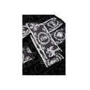 BAROQUE BATHROBE BLACK/SILVER