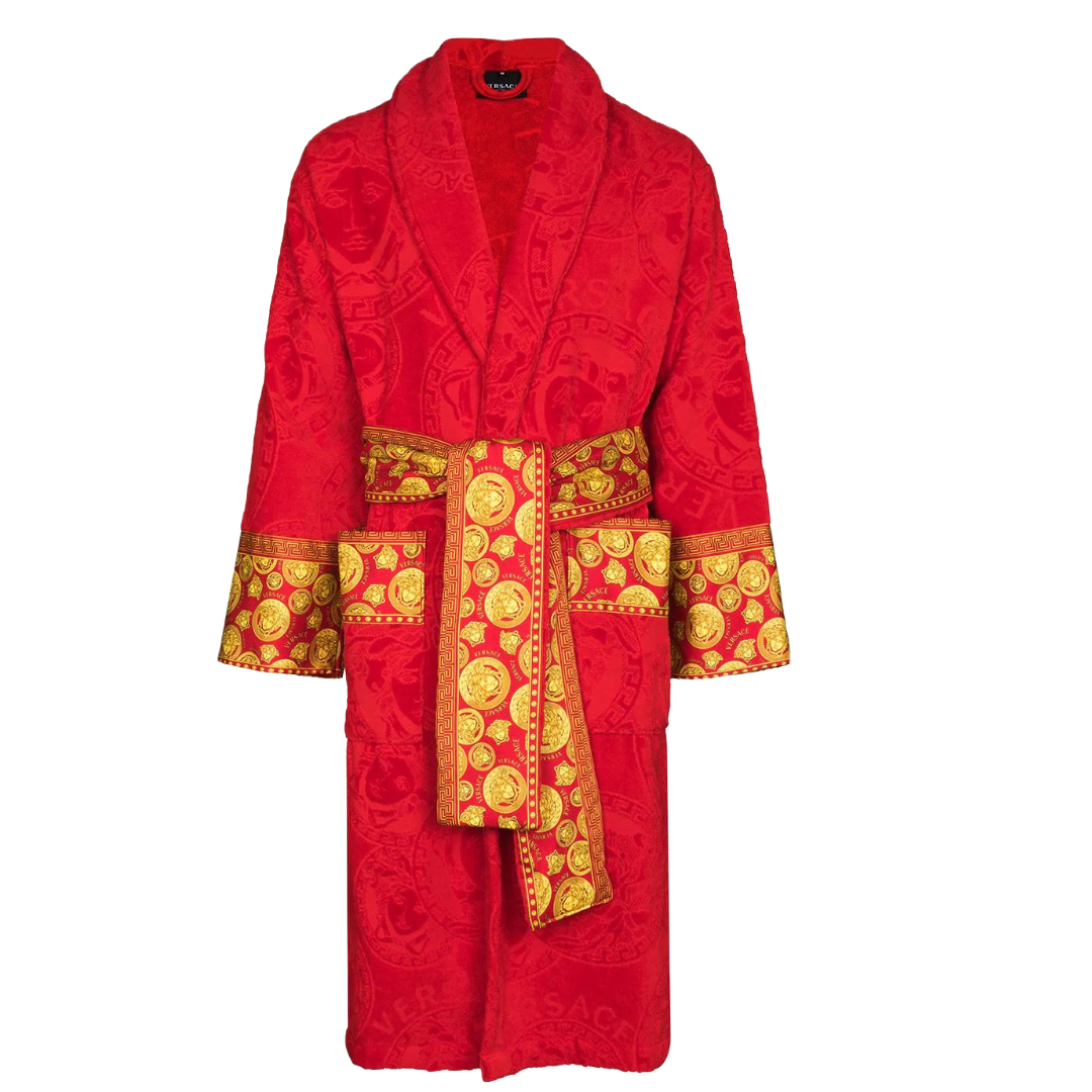 VERSACE MEDUSA AMPLIFIED BATHROBE RED/GOLD