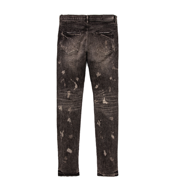 PURPLE BRAND VINTAGE BLACK ACID BLEACH JEANS