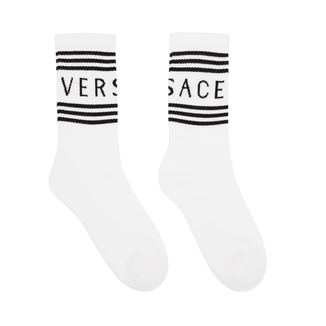 VERSACE MENS 90'S VINTAGE LOGO SOCKS