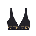 VERSACE GRECA BORDER TRIANGLE BRALETTE BLACK/GOLD
