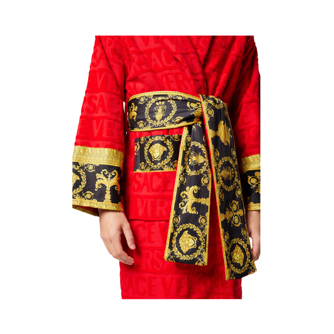 BAROQUE BATHROBE RED