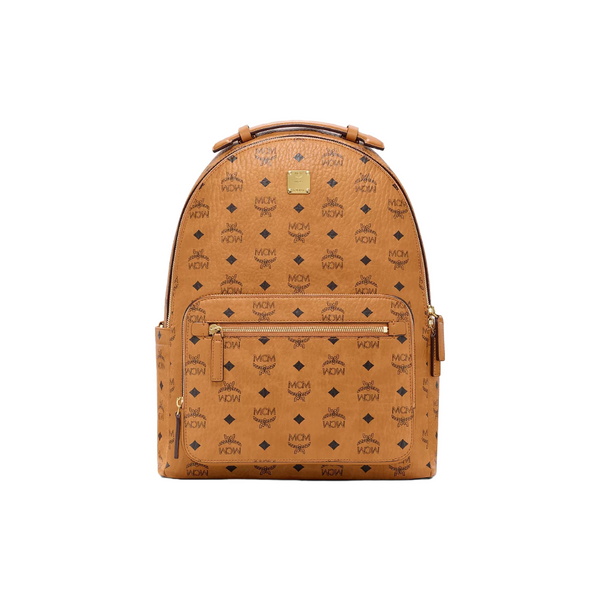 MCM STARK BACKPACK IN VISETOS COGNAC 42CM