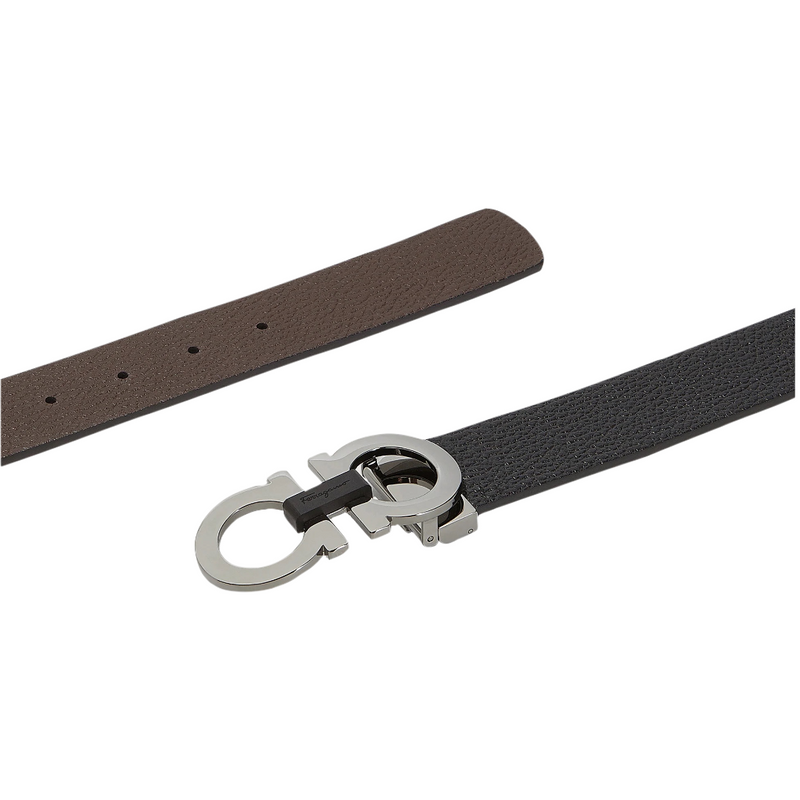 SALVATORE FERRAGAMO Men's Reversible/Adjustable Belt-678783, Nero/Hickory,  40: Buy Online at Best Price in UAE 
