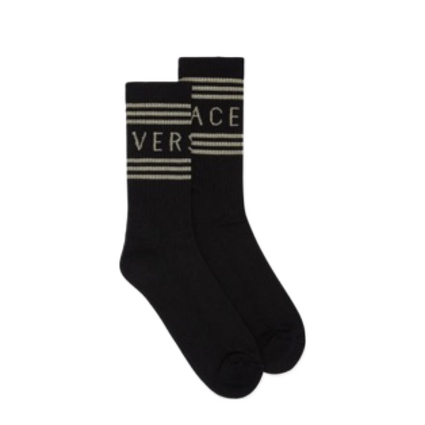 VERSACE VINTAGE LOGO SOCK BLACK/GOLD