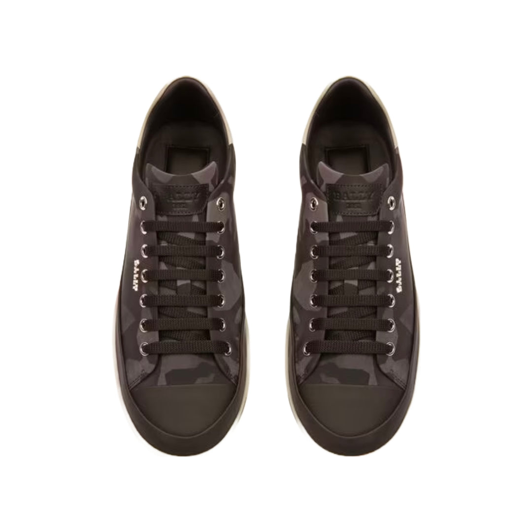 BALLY MAILY FABRIC AND LEATHER SNEAKER BLACK/GREY