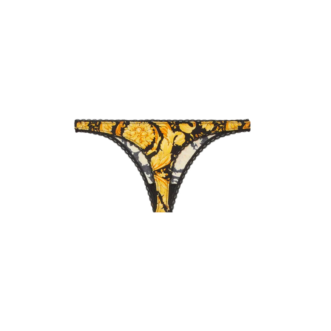 VERSACE BAROCCO PRINT THONG