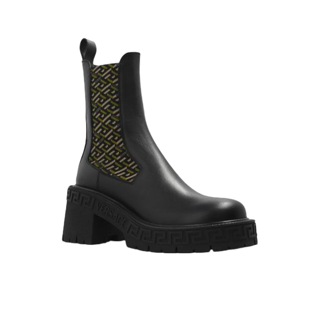 VERSACE  LA GRECA CHELSEA BOOTS