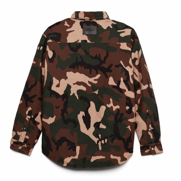 PURPLE P323 CAMO TWILL DOWN SHIRT