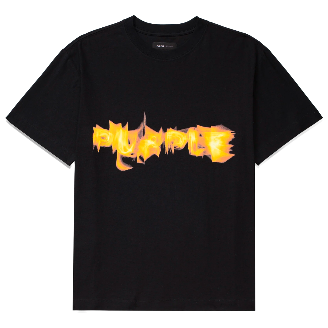 PURPLE BRAND BLACK INFERNO FIRE TEE