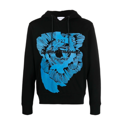 SALVATORE FERRAGAMO MENS EMBROIDERED HOODIE DARK BLUE Enzo