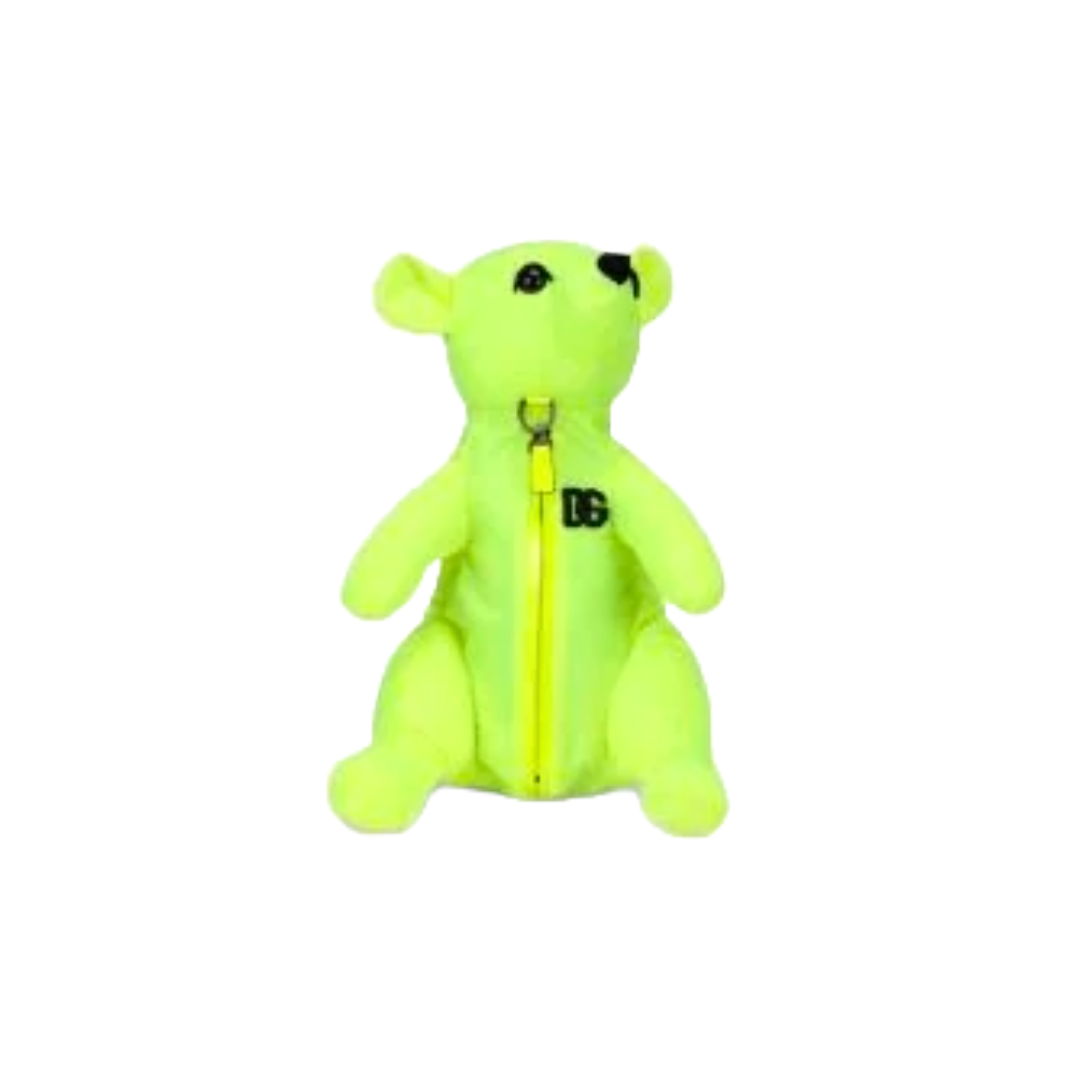 DOLCE & GABBANA NYLON BEAR SHOULDER BAG VERDE FLUO