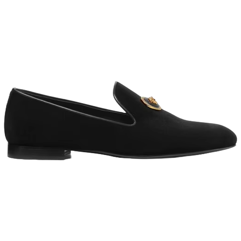 Medusa head discount velvet loafers