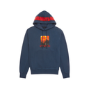 HELMUT LANG SPACE LOGO HOODIE PRUSSIAN BLUE