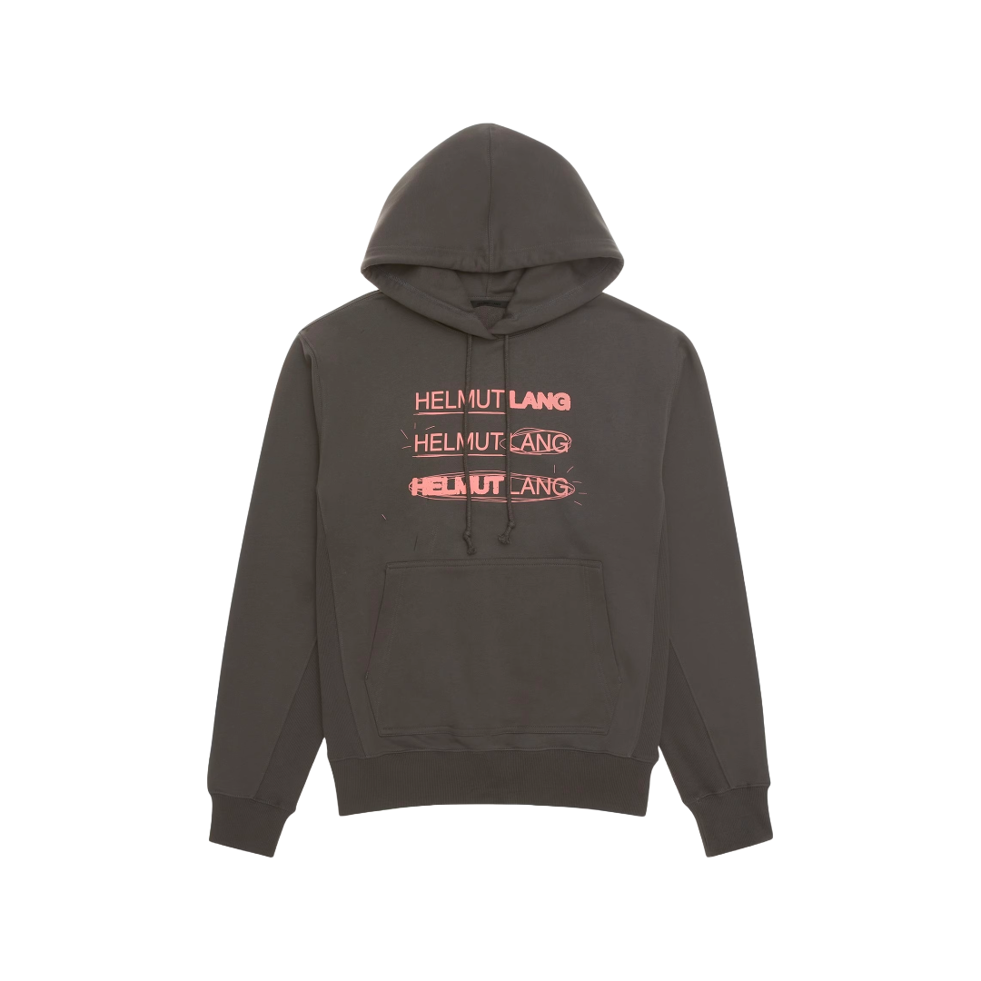 HELMUT LANG SPACE LOGO HOODIE ASH