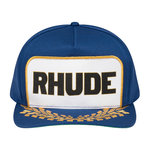 RHUDE FORMULA PANEL TRUCKET HAT BLUE