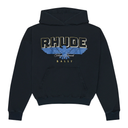 RHUDE HOPE RANCH TERRY HOODIE VTG BLACK/BLUE