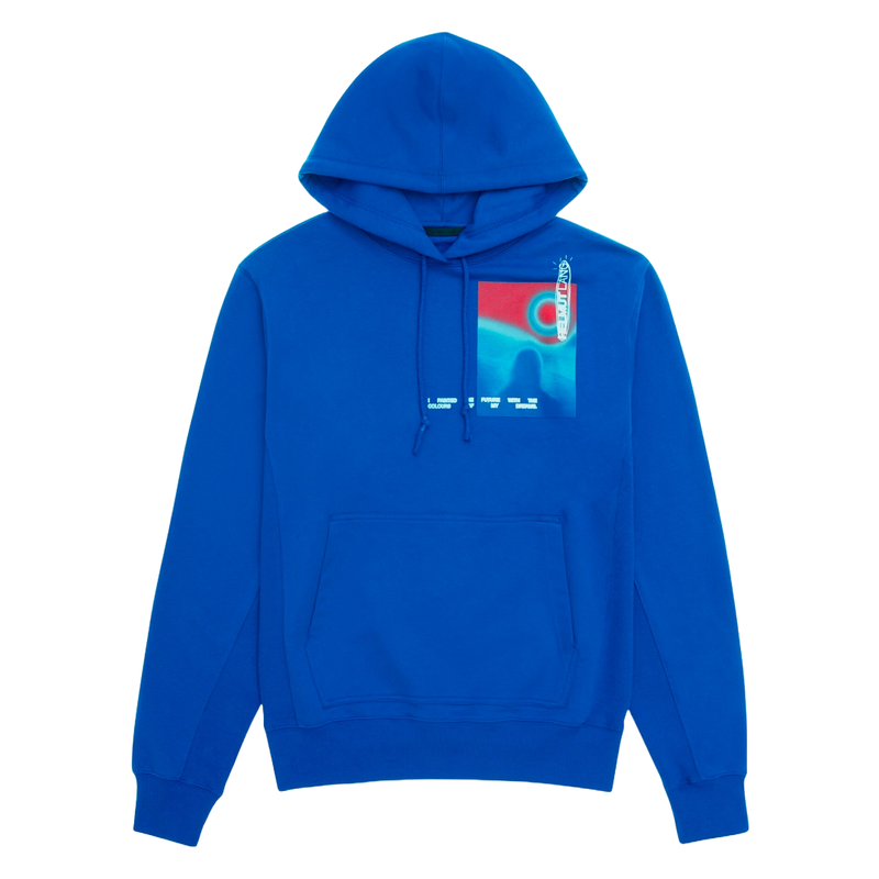 HELMUT LANG SPACE LOGO HOODIE BLUE Enzo Clothing Store
