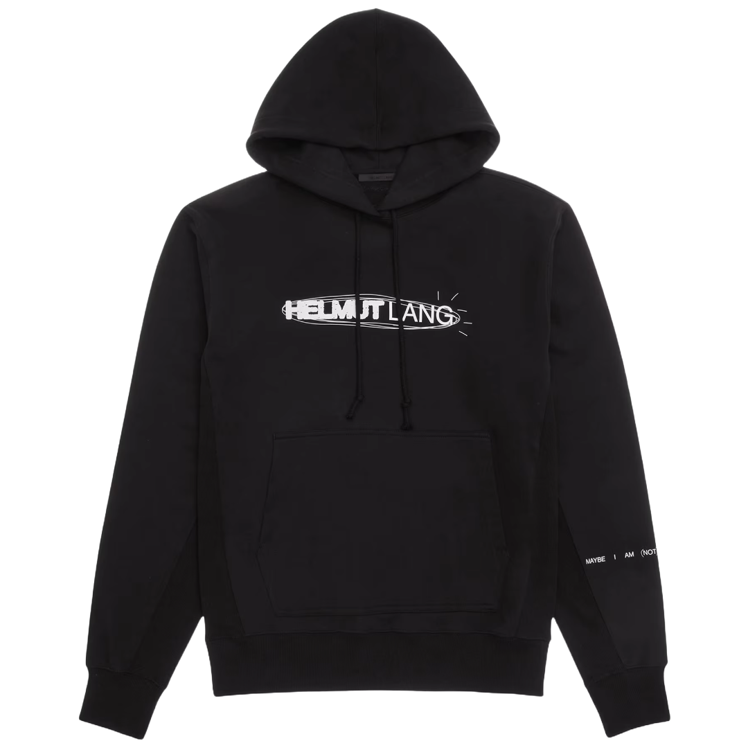 HELMUT LANG SPACE LOGO HOODIE BLACK