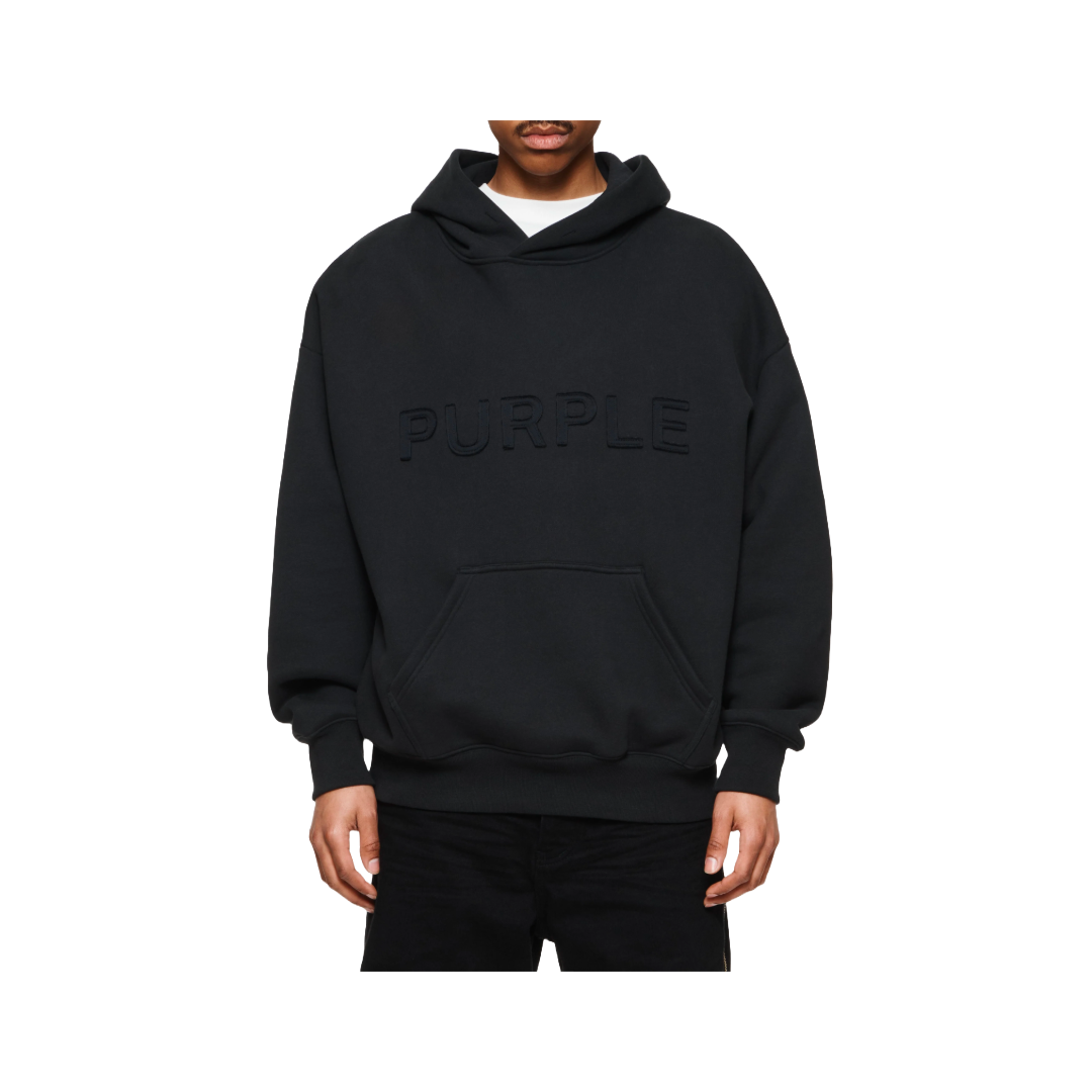 PURPLE BRAND OVERSIZED HOODIE  BLACK