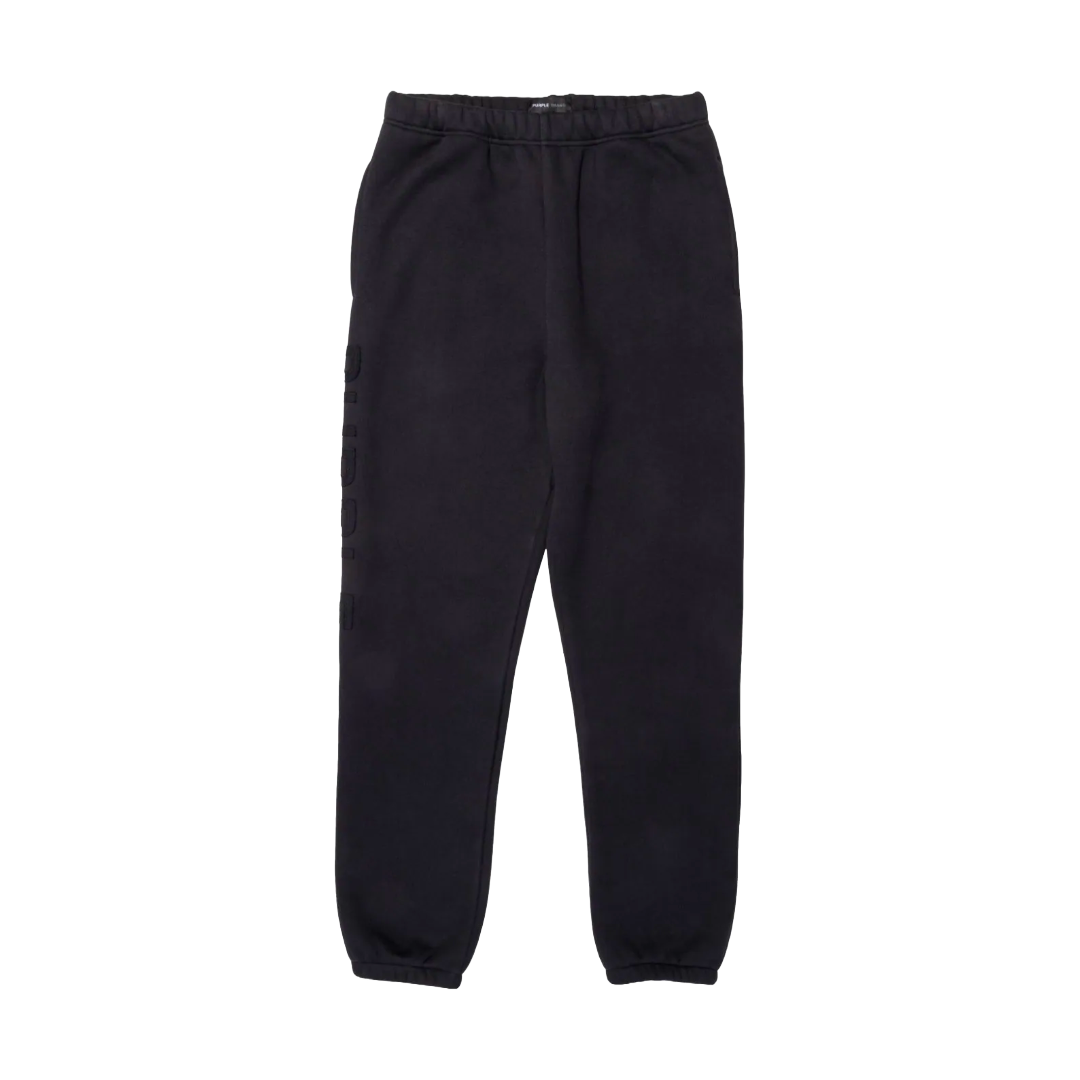 PURPLE BRAND CUTOUT WORDMARK SWEATPANT BLACK