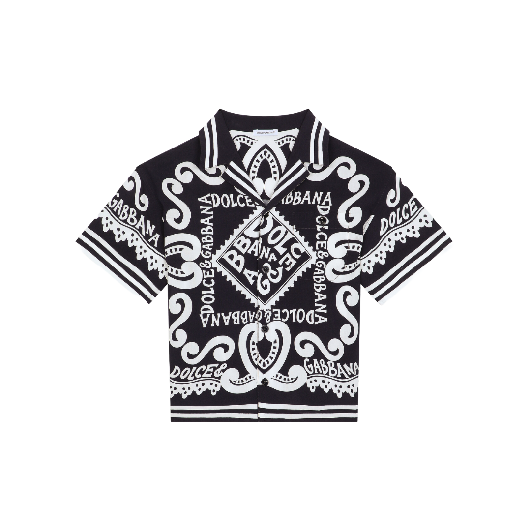 DOLCE & GABBANA KIDS MARINA-PRINT BATIK SHIRT