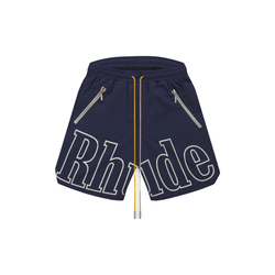 RHUDE LOGO TRACK-SHORT NAVY