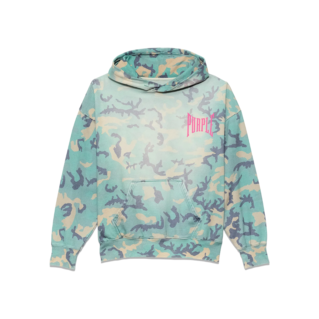 PURPLE BRAND MWT FLEECE PO HOODY FADED CAMO