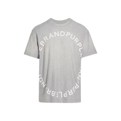 PURPLE BRAND CIRCLE WORDMARK GREY TEE