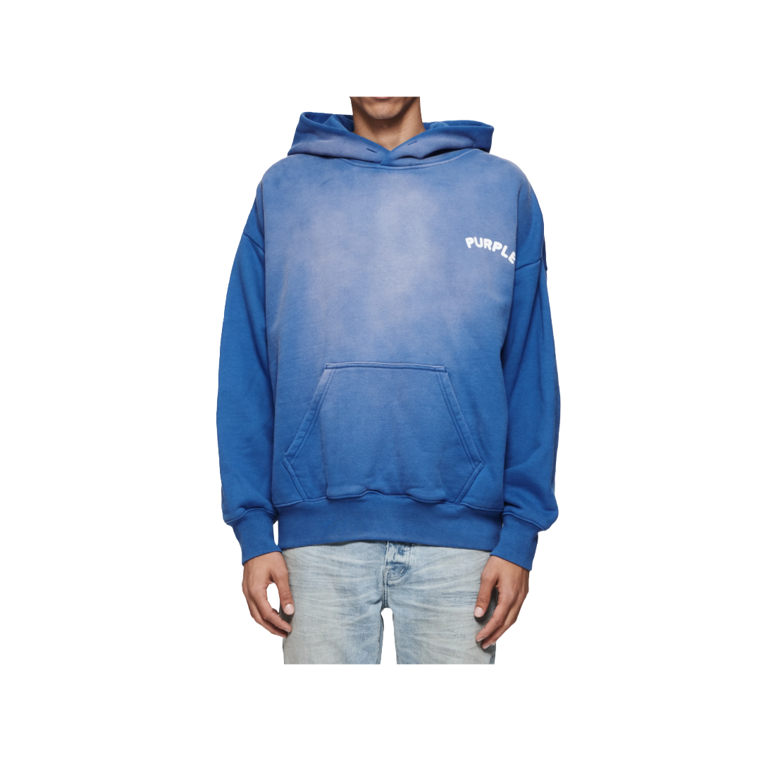 PURPLE BRAND HWT FLEECE PO HOODY VICTORIA BLUE CONCENTRIC