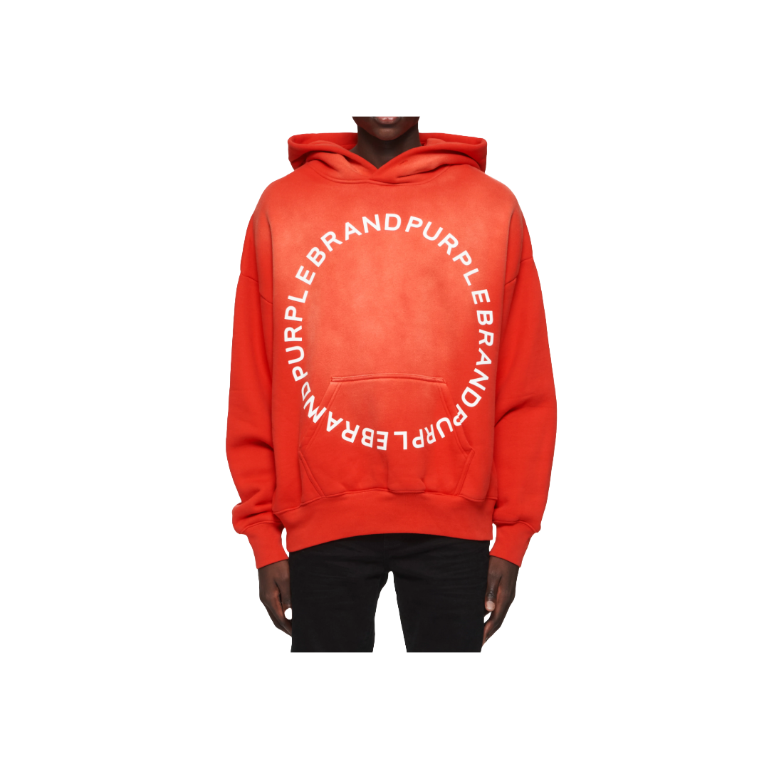 PURPLE BRAND CIRCLE WORDMARK HOODY RED