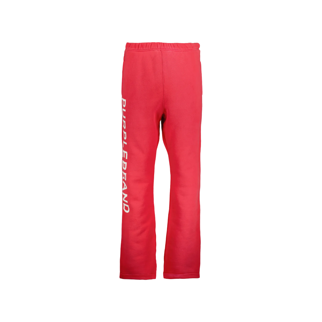 PURPLE BRAND HWT FLC FLARED PANT CORE RED WORDMARK