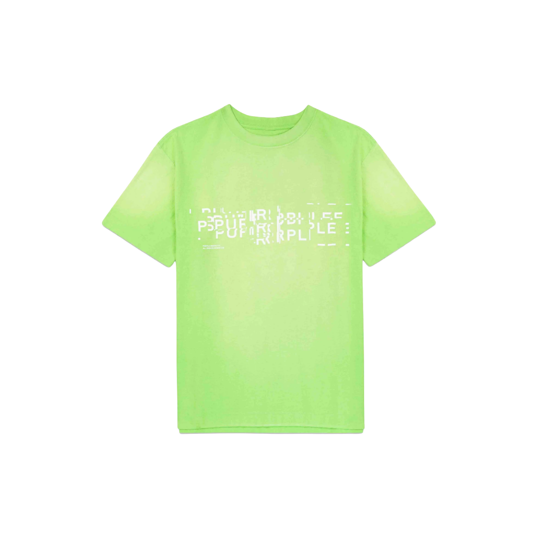 PURPLE BRAND GLITCH T-SHIRT GREEN