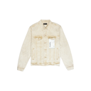PURPLE BRAND EMBOSS HEAVYWEIGHT TRUCKER JACKET KHAKI