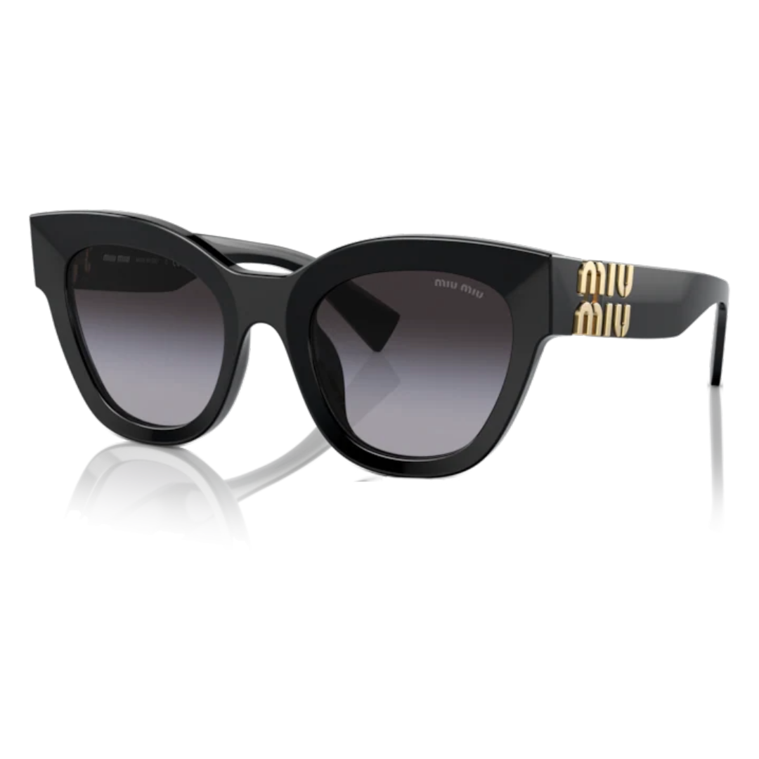 MIU MIU GLIMSPE SUNGLASSES BLACK/GOLD