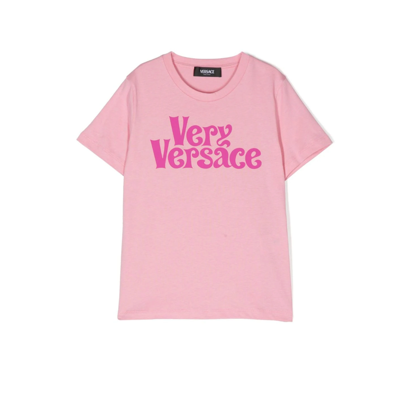 VERSACE KIDS VERY VERSACE PRINTED TSHIRT PINK