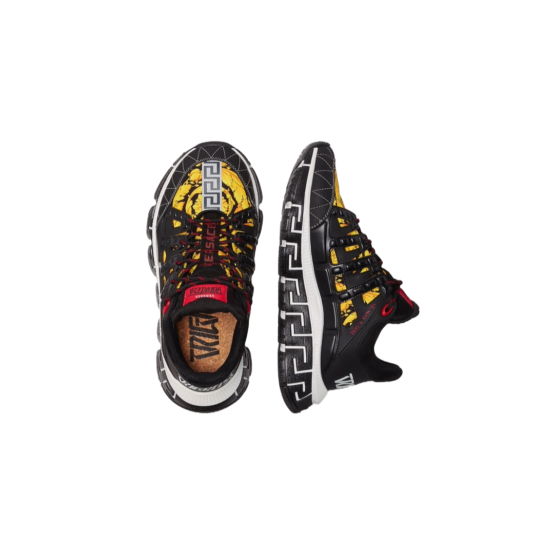 VERSACE TRIGRECA SNEAKERS BLACK/GOLD MULTI