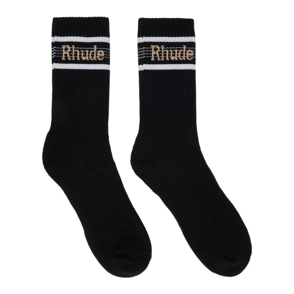 RHUDE SPEED STRIPE SOCK BLACK/WHITE/RED