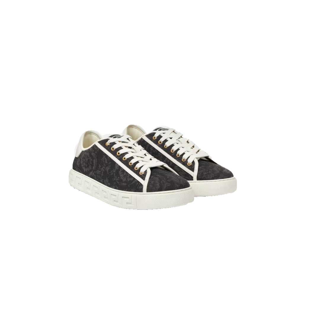 VERSACE BAROCCO GRECA SNEAKERS BLACK PRINT