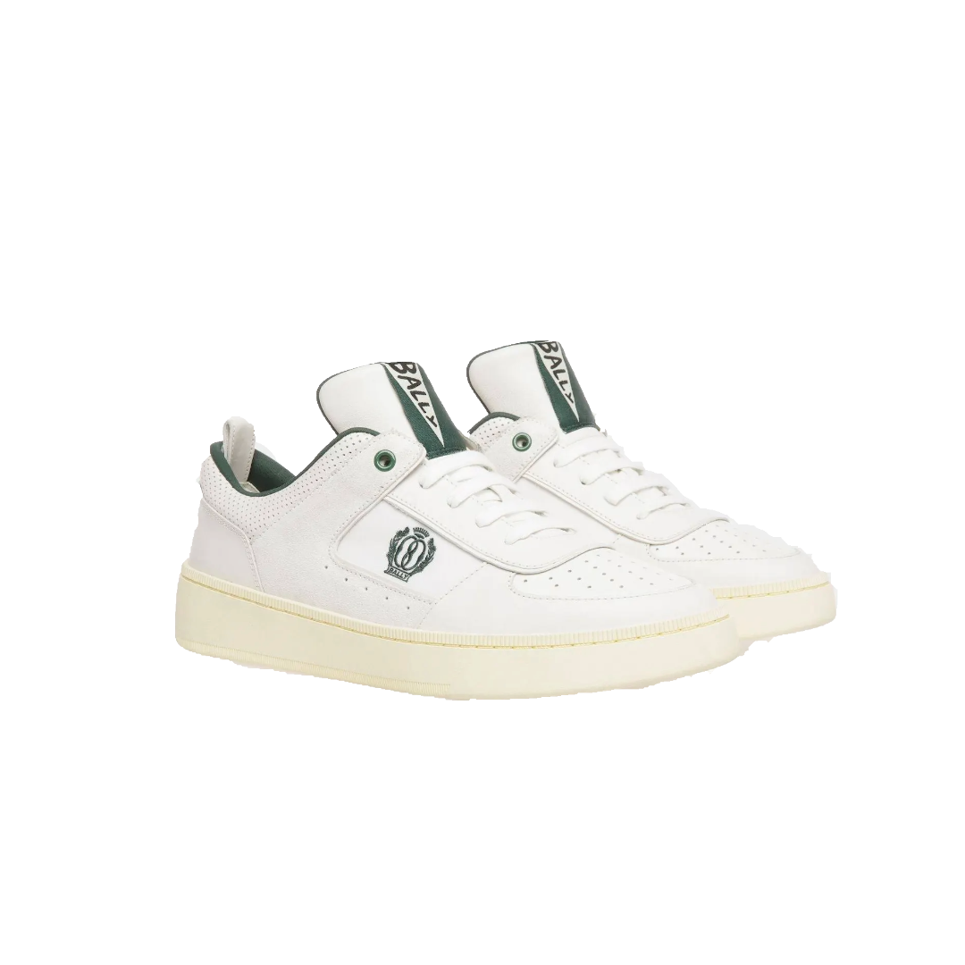 BALLY RIWEIRA-FO RAISE SNEAKERS IN WHITE LEATHER