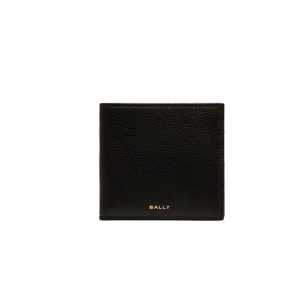 BALLY MENS BIFOLD 8 CC WALLET IN BLACK LEATHER