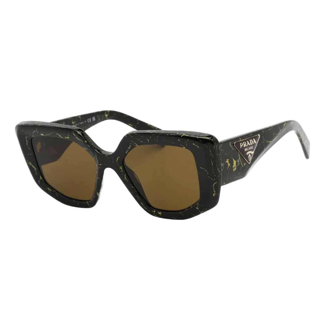 PRADA WOMEN'S SUNGLASSES 0PR 14ZS BLACK/YELLOW MARBLE