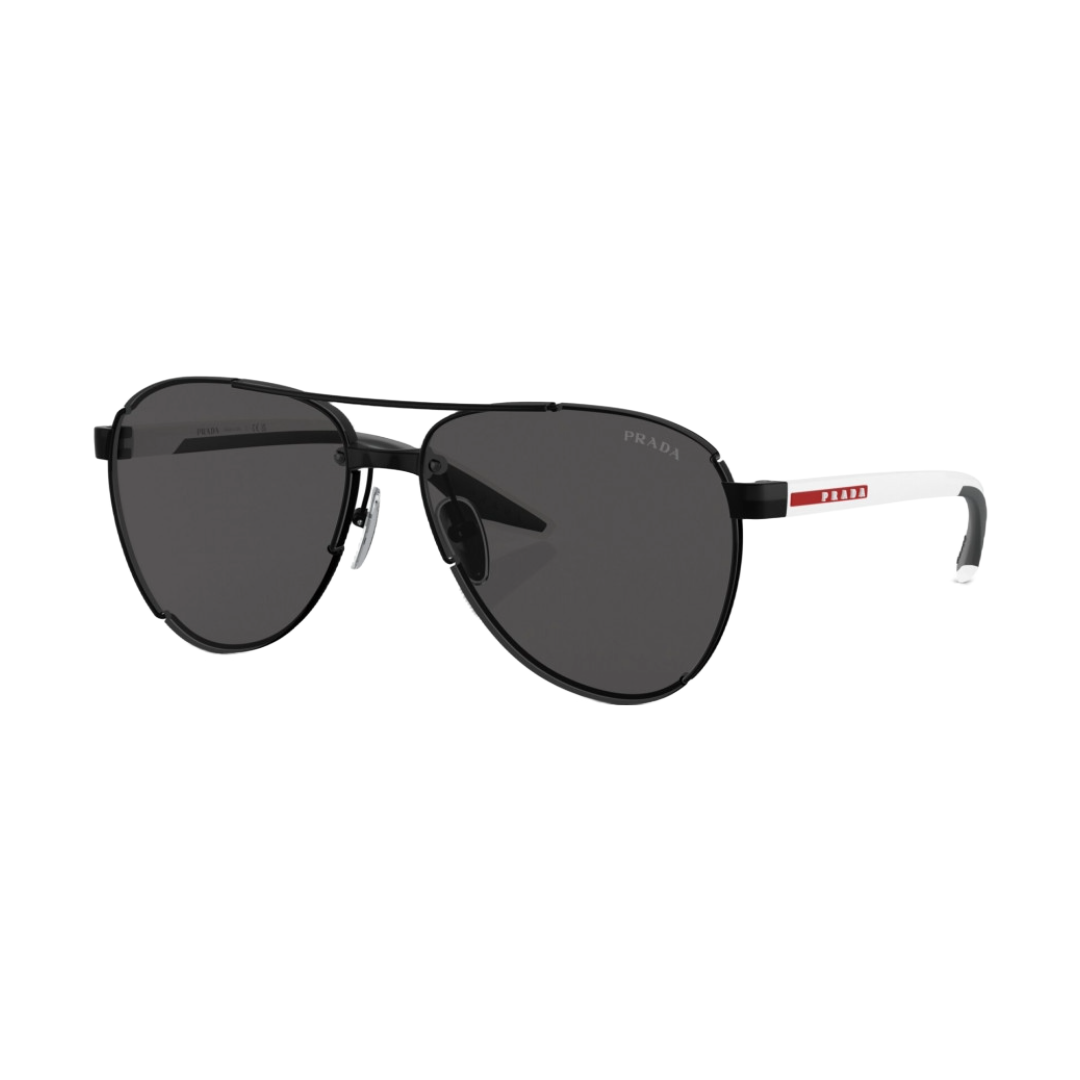 PRADA AVIATOR GLASSES 0PS 51YS WHITE/BLACK/RED