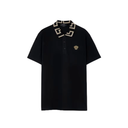 VERSACE GRECA SHORT-SLEEVED POLO SHIRT BLACK/GOLD