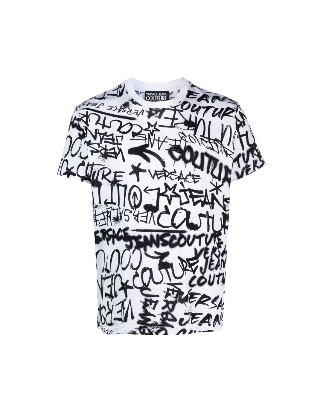 VERSACE JEANS COUTURE GRAFFITI TSHIRT WHITE/BLACK