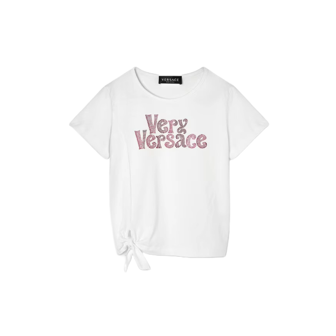 VERSACE KIDS CRYSTAL VERY VERSACE TSHIRT