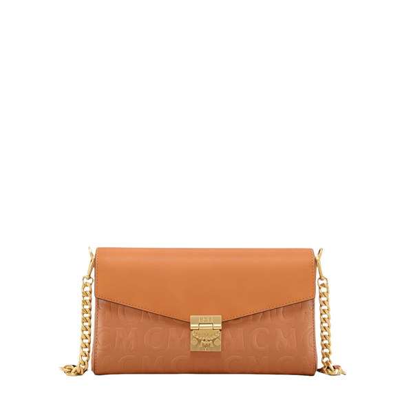 MCM MILLIE CROSSBODY IN COGNAC MONOGRAM LEATHER