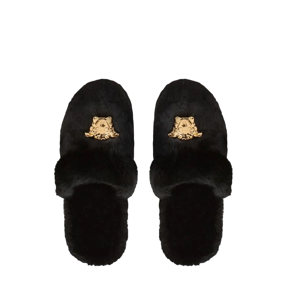 VERSACE FAUX FUR PALAZZO SLIPPERS