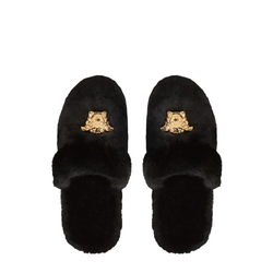 VERSACE FAUX FUR PALAZZO SLIPPERS